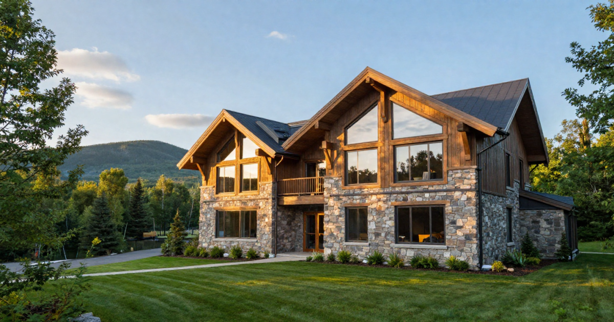 Quebec home in a green residential setting in the Laurentians