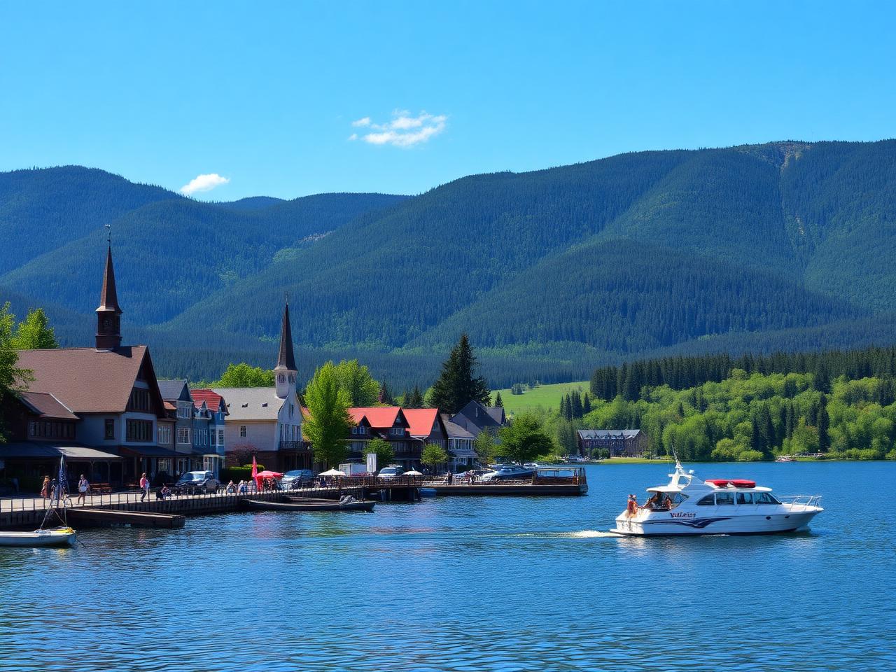 View of Sainte-Agathe-des-Monts, Laurentians
