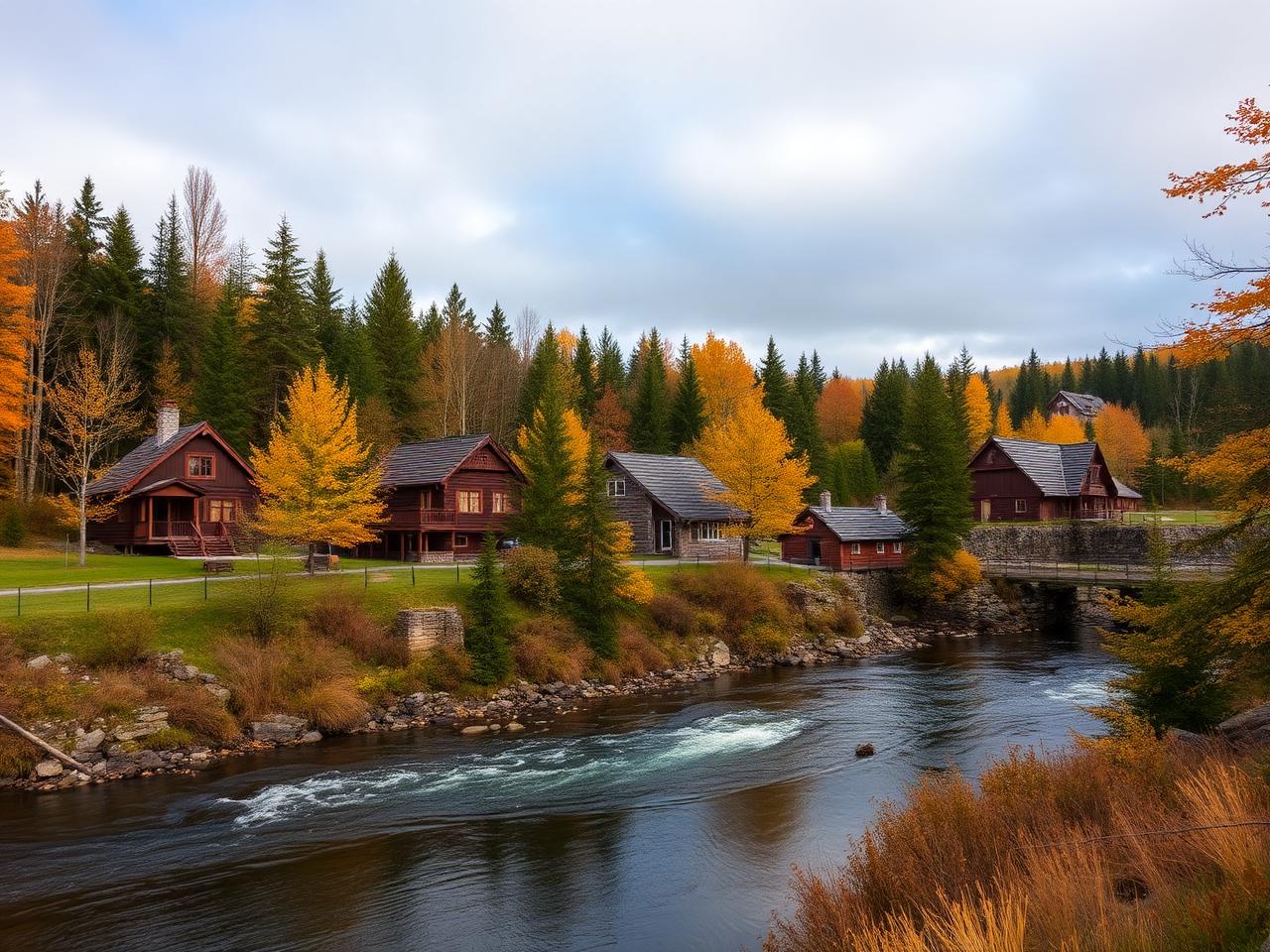 View of Val-David, Laurentians